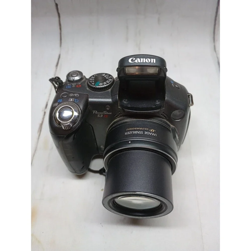 Canon PowerShot S3 IS Black 6.0MP Digital Camera As Is For Parts Only